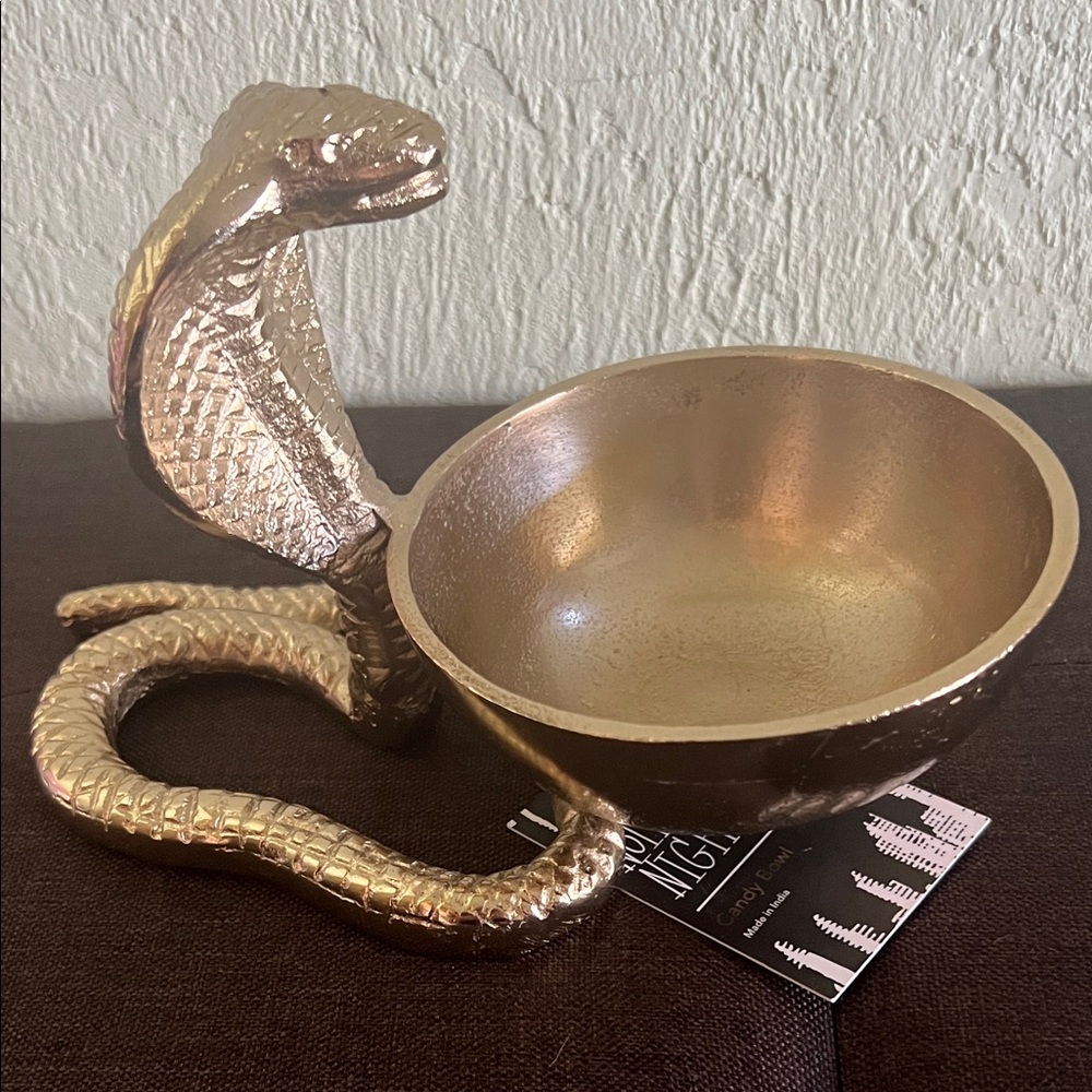 # 0980+ Candy Vintage Brass Cobra Decorative Bowl made in India - Picture 5 of 9